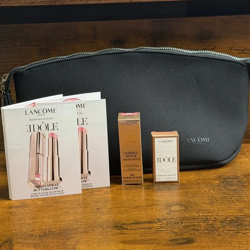 Lancôme Beauty Bundle NEW | L’Absolu Rouge 364 + Idôle 5mL + Cosmetic Bag